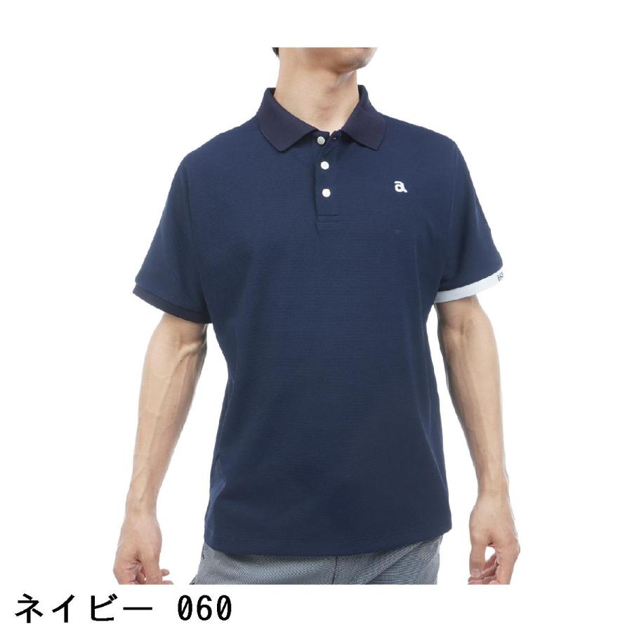 アルチビオ】ゴルフ 半袖Tシャツ ストレッチ UVカット 吸水速乾 紺×白