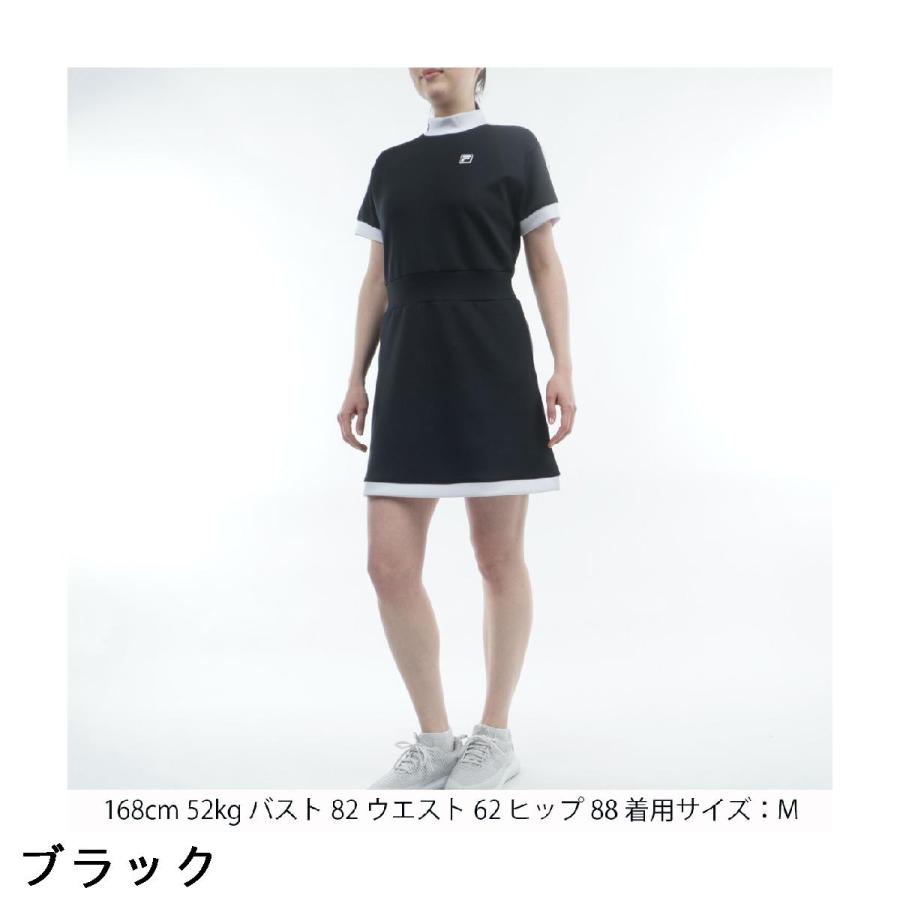 フィラ FILA モックネック ロゴ ドルマンスリーブワンピース レディス_4