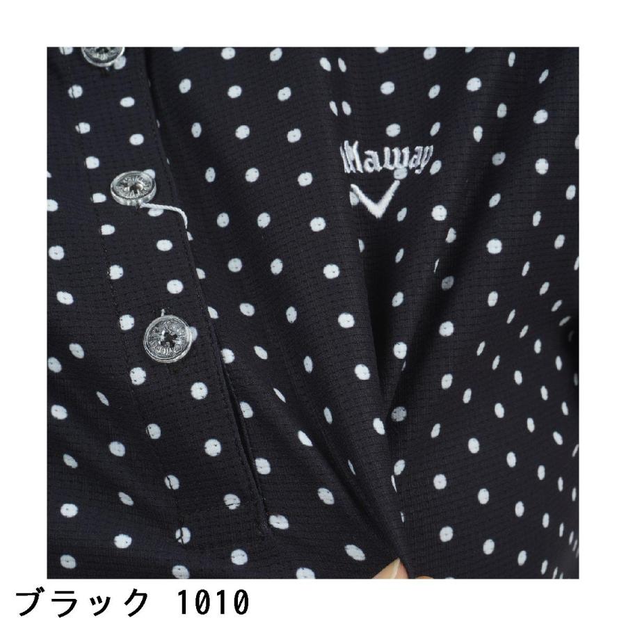 キャロウェイゴルフ Callaway Golf かざあなメッシュドットプリント半袖ポロシャツ レディスの画像