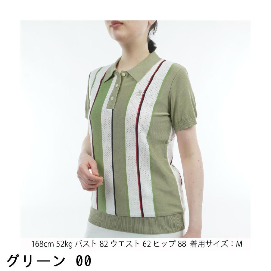 マンシングウェア Munsingwear ニット半袖ポロシャツ レディス_3