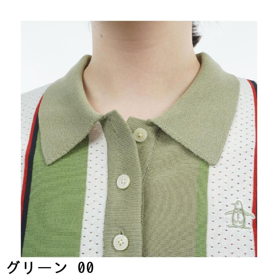 マンシングウェア Munsingwear ニット半袖ポロシャツ レディス_8