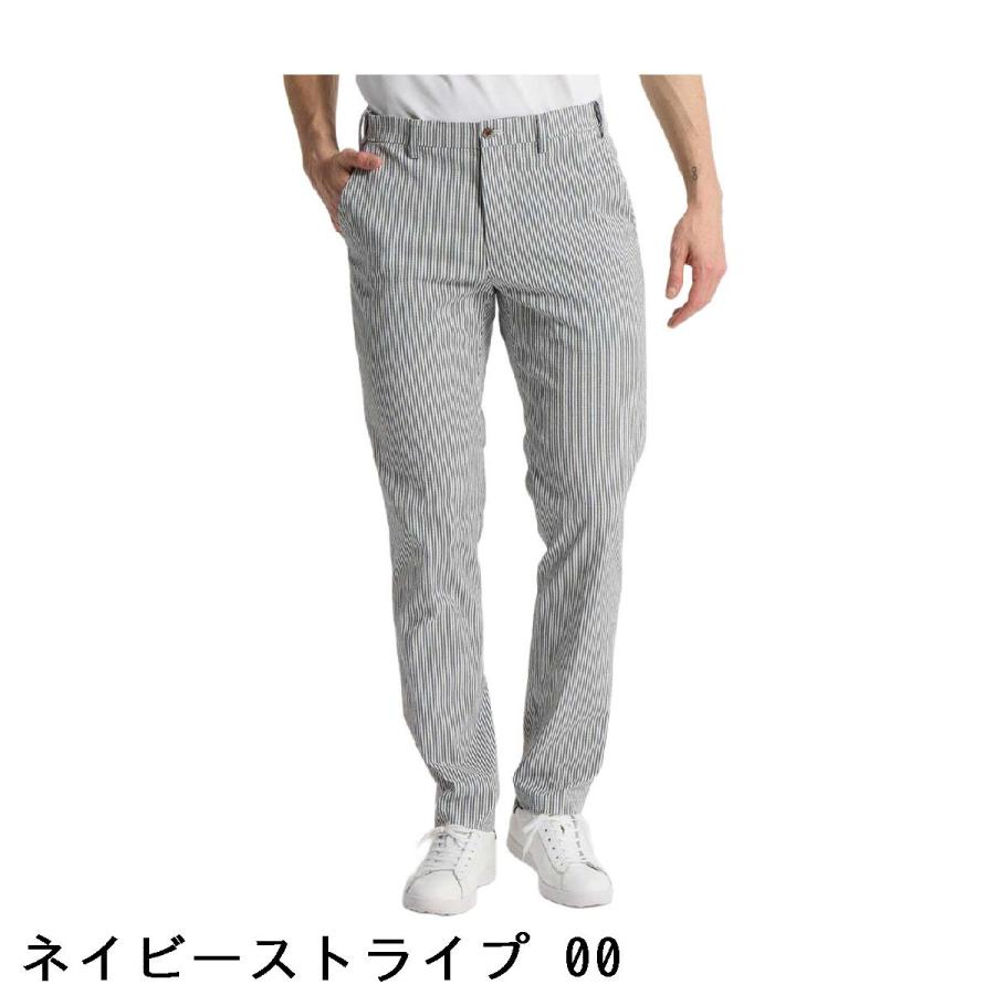 マンシングウェア Munsingwear ストレッチ シアサッカーウエストフリーロングパンツ_1