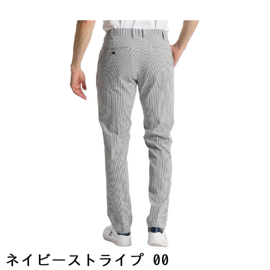 マンシングウェア Munsingwear ストレッチ シアサッカーウエストフリーロングパンツ_3