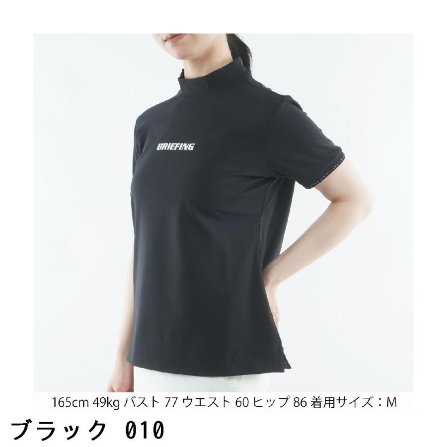 ⓁBRIEFING GOLF ブリーフィングゴルフハイネックボーダー半袖シャツ BRIEFING GOLF（ブリーフィングゴルフ） ブリーフィング BRIEFING