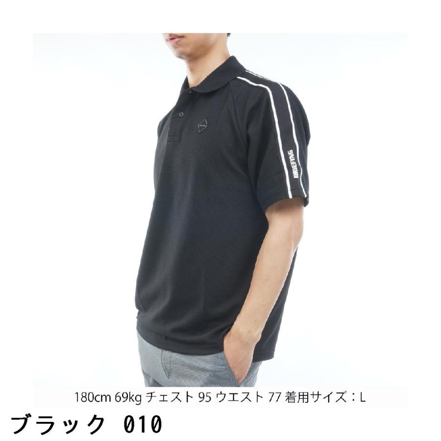 BRIEFING ブラック ポロシャツ 半袖 BRIEFING GOLF（ブリーフィングゴルフ） ブリーフィング BRIEFING