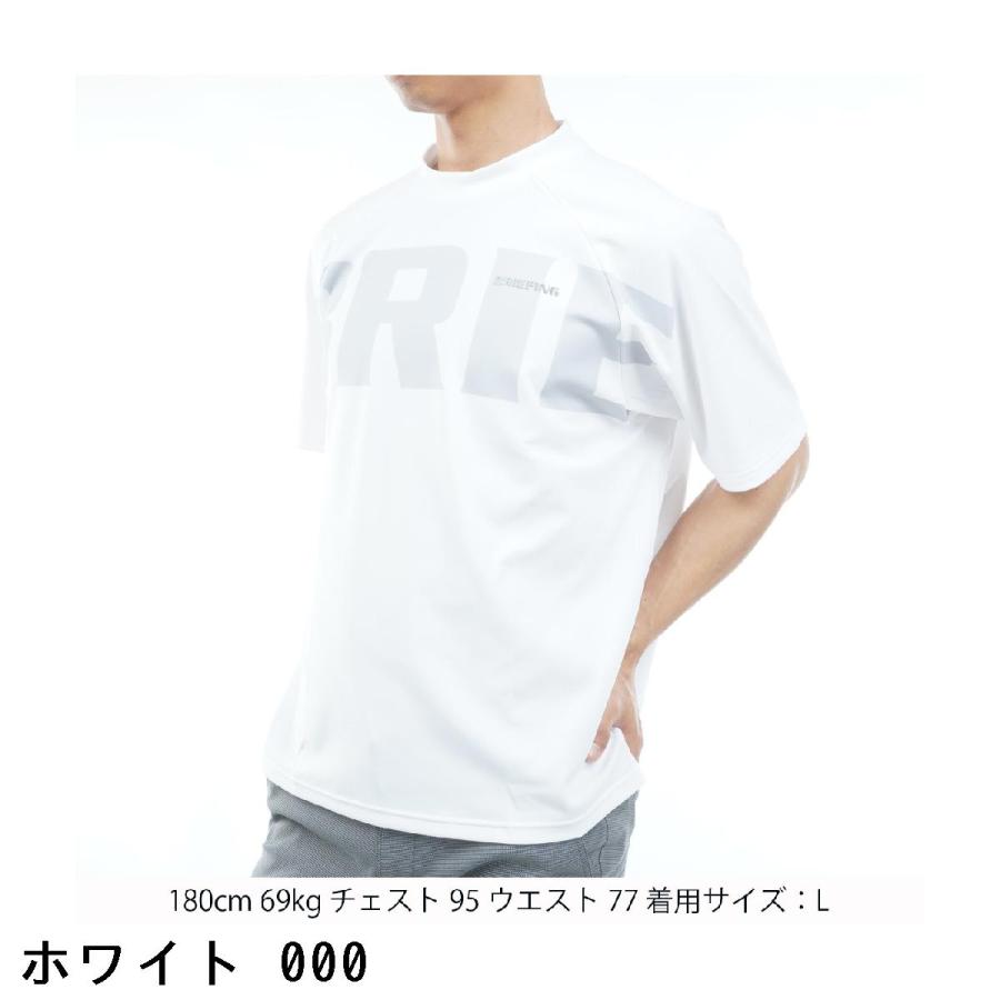 BRIEFING ホワイト ハイネック半袖シャツ L BRIEFING GOLF（ブリーフィングゴルフ） ブリーフィング BRIEFING