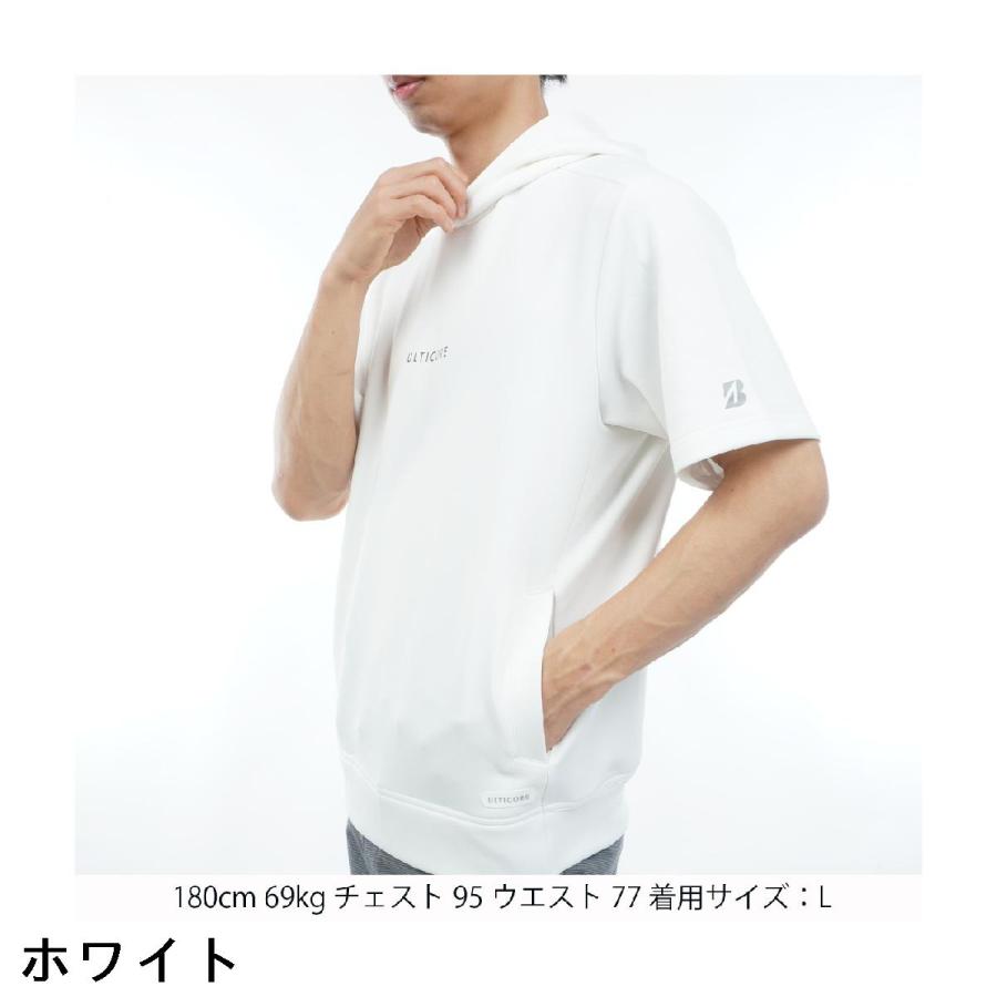 ブリヂストン BRIDGESTONE GOLF ULTICORE 4Dimotion Fit Split ラグランスリーブ ストレッチ 半袖フーディーの画像