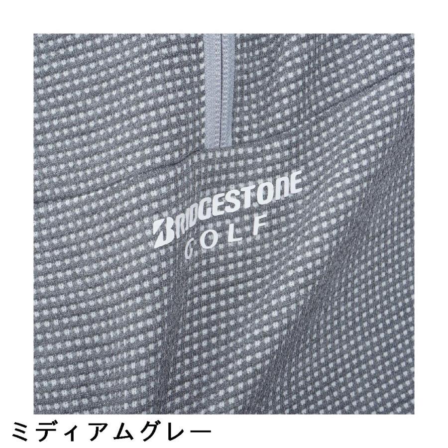 ブリヂストン BRIDGESTONE GOLF B-02 ストレッチ 半袖ハーフジップジャケット_15