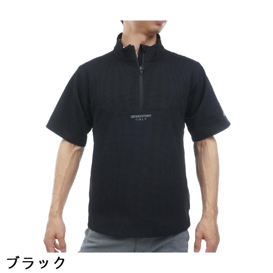 ブリヂストン BRIDGESTONE GOLF B-02 ストレッチ 半袖ハーフジップジャケット_1