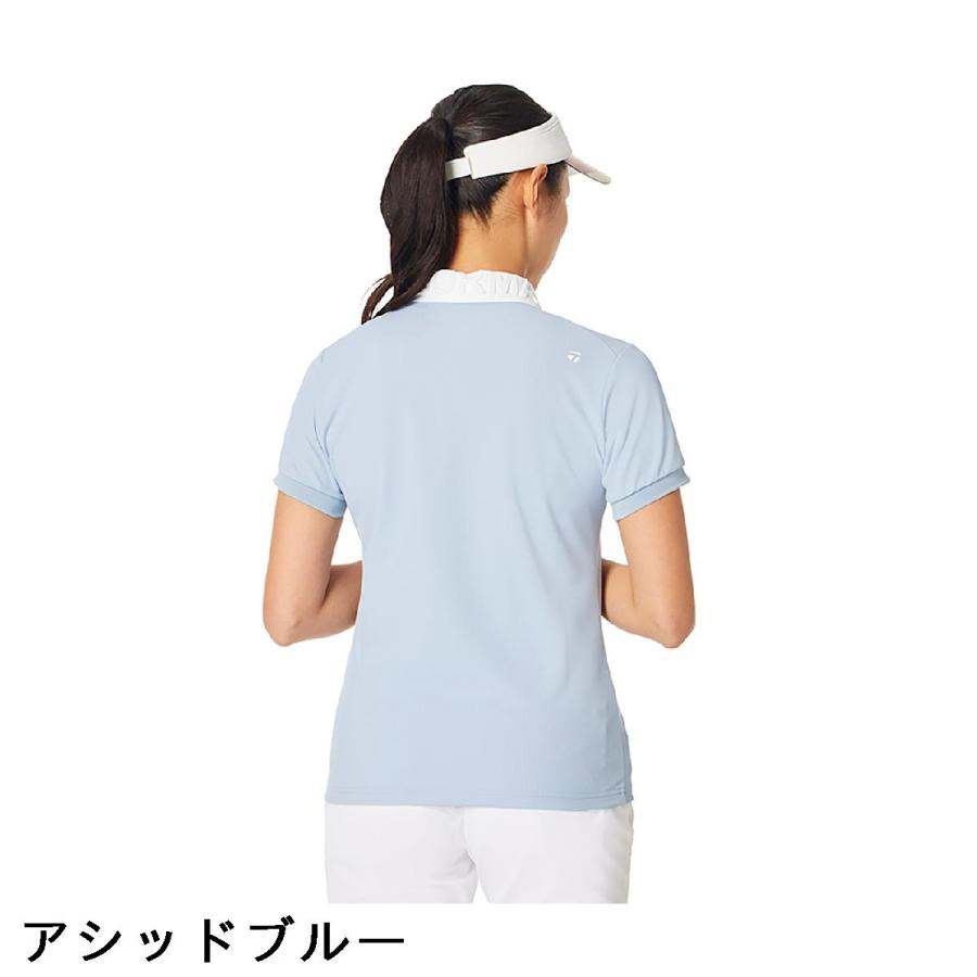 テーラーメイド Taylor Made ストレッチ エンボスリブカラー半袖ポロシャツ レディスの画像