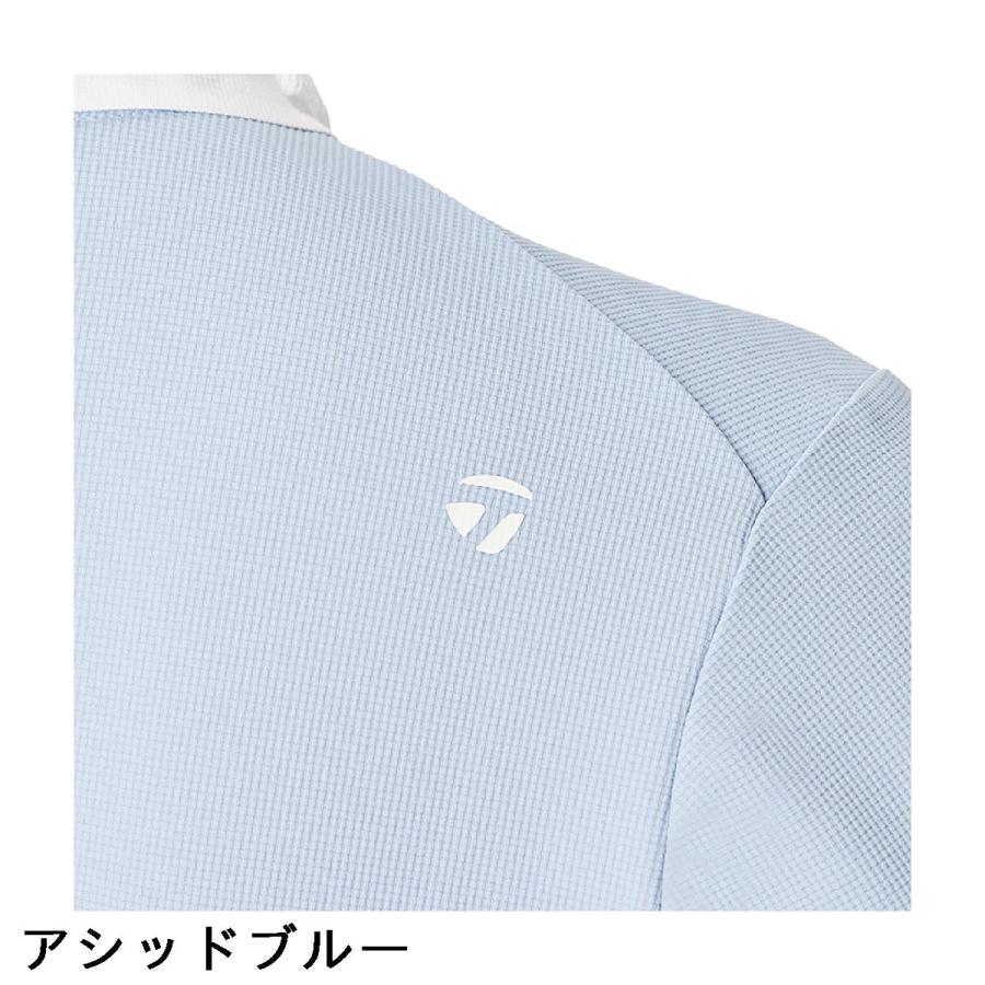 テーラーメイド Taylor Made ストレッチ エンボスリブカラー半袖ポロシャツ レディスの画像