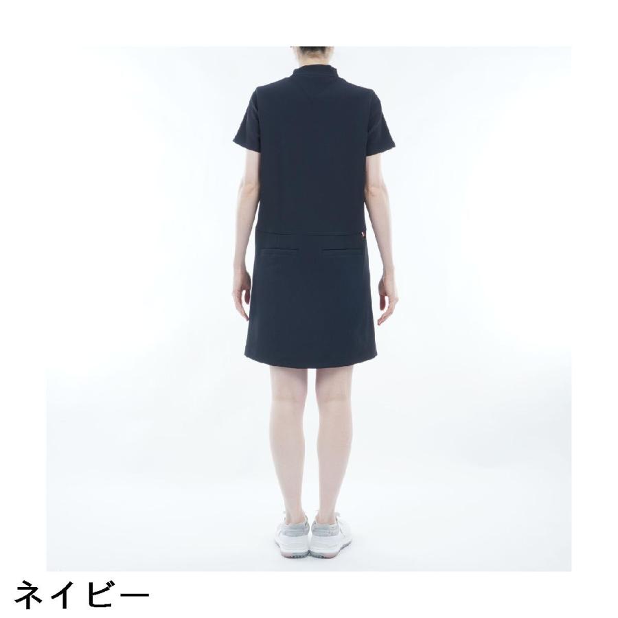 トミーヒルフィガーゴルフ　半袖　モックネックワンピース　ネイビー　M TOMMY HILFIGER（トミー・ヒルフィガー） トミー ヒルフィガー ゴルフ