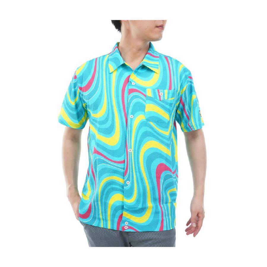 LOUDMOUTH ラウドマウス　今期新作　ゴルフシャツ L LOUDMOUTH（ラウドマウスゴルフ） Loud Mouth Golf ニットサッカー開襟