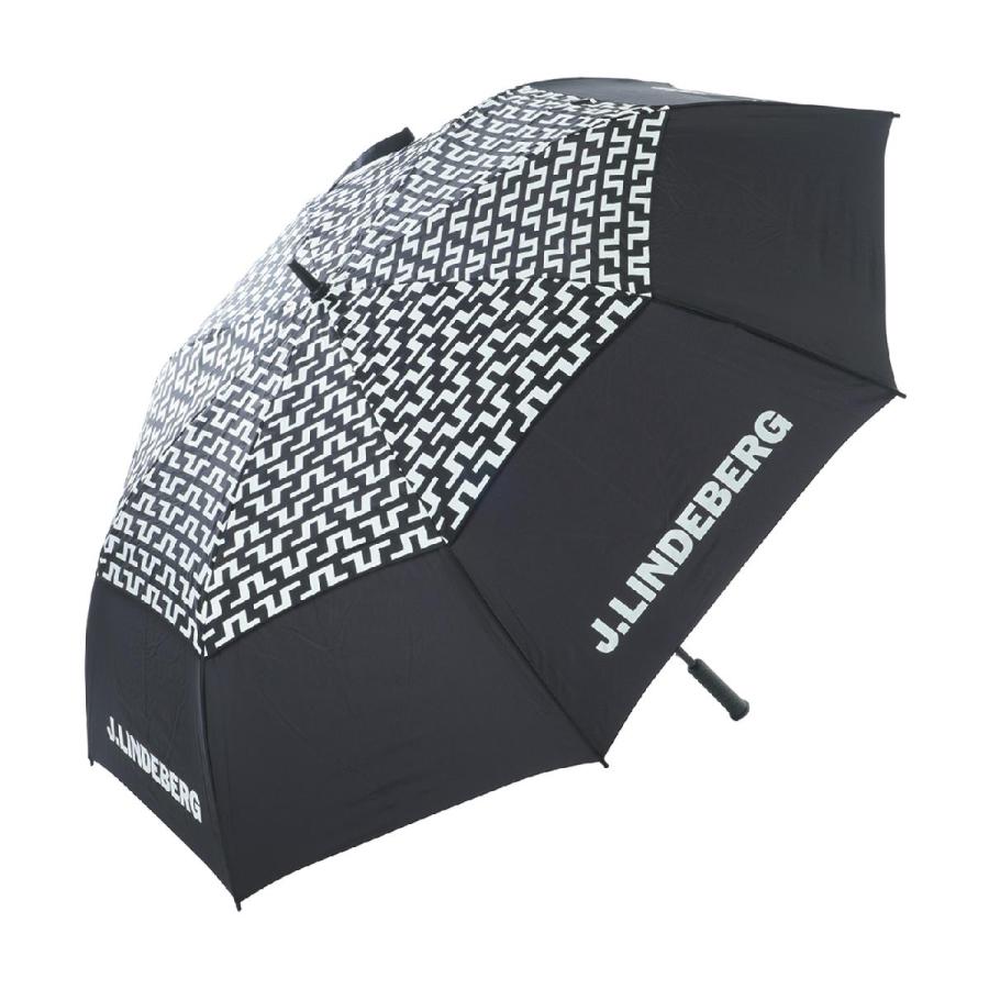 【新品未使用】J.LINDEBERG ゴルフ用傘 ブラック J.LINDEBERG（ジェイリンドバーグ） J.リンドバーグ プリント柄 Barrie