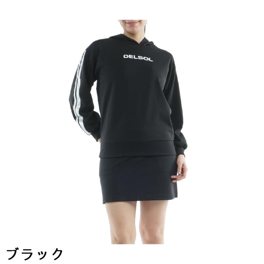 デルソルゴルフ DELSOL GOLF サテンライン フーディー＆スカート