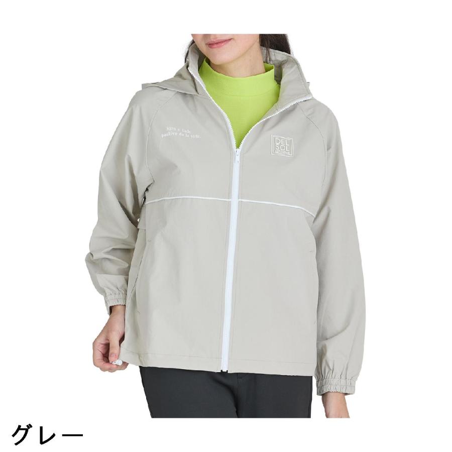 デルソルゴルフ DELSOL GOLF 2WAY フード付きスタンドカラーブルゾン