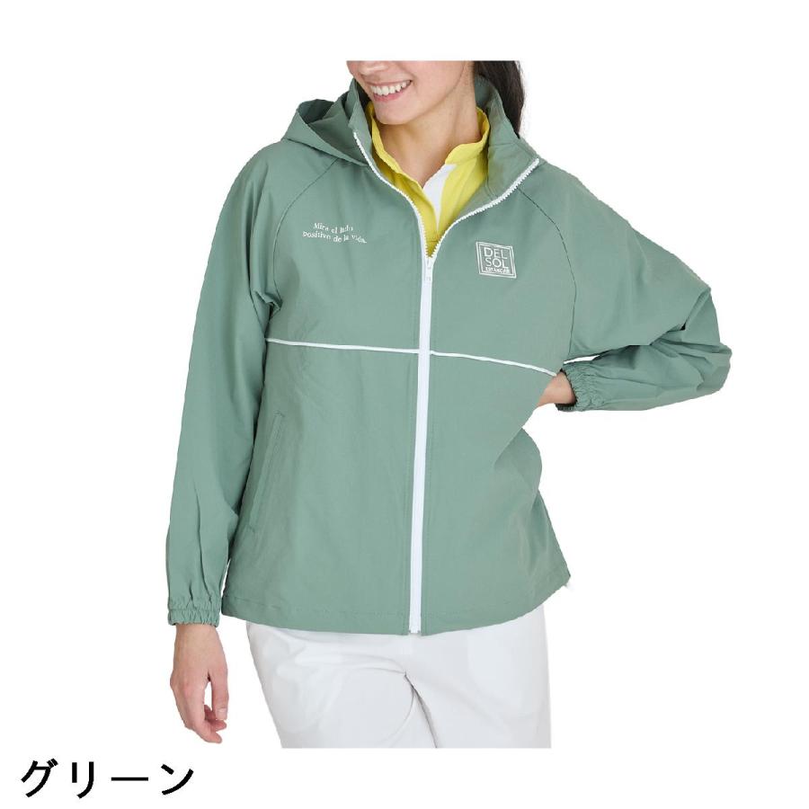 デルソルゴルフ DELSOL GOLF 2WAY フード付きスタンドカラーブルゾン