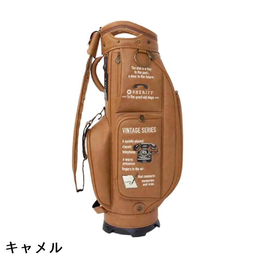 サンプル SHERIFF シェリフゴルフ ヴィンテージ 限定キャディバッグ CM SHERIFF（シェリフ） ヴィンテージシリーズ キャディバッグ : GDO