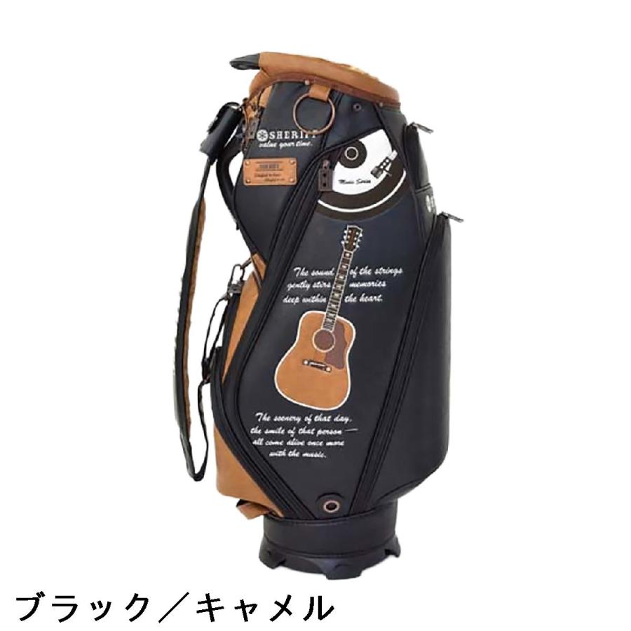 サンプル SHERIFF シェリフゴルフ ミュージック 限定キャディバッグ BK SHERIFF（シェリフ） ミュージックシリーズ キャディバッグ : GDO