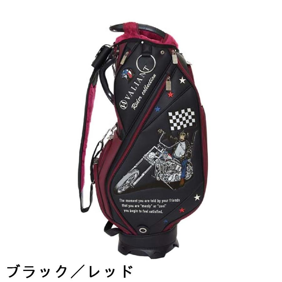 サンプル VALIANTゴルフ ライダー キャディバッグ BK×RD シェリフ SHERIFF（シェリフ） VALIANT ライダーコレクション キャディバッグ