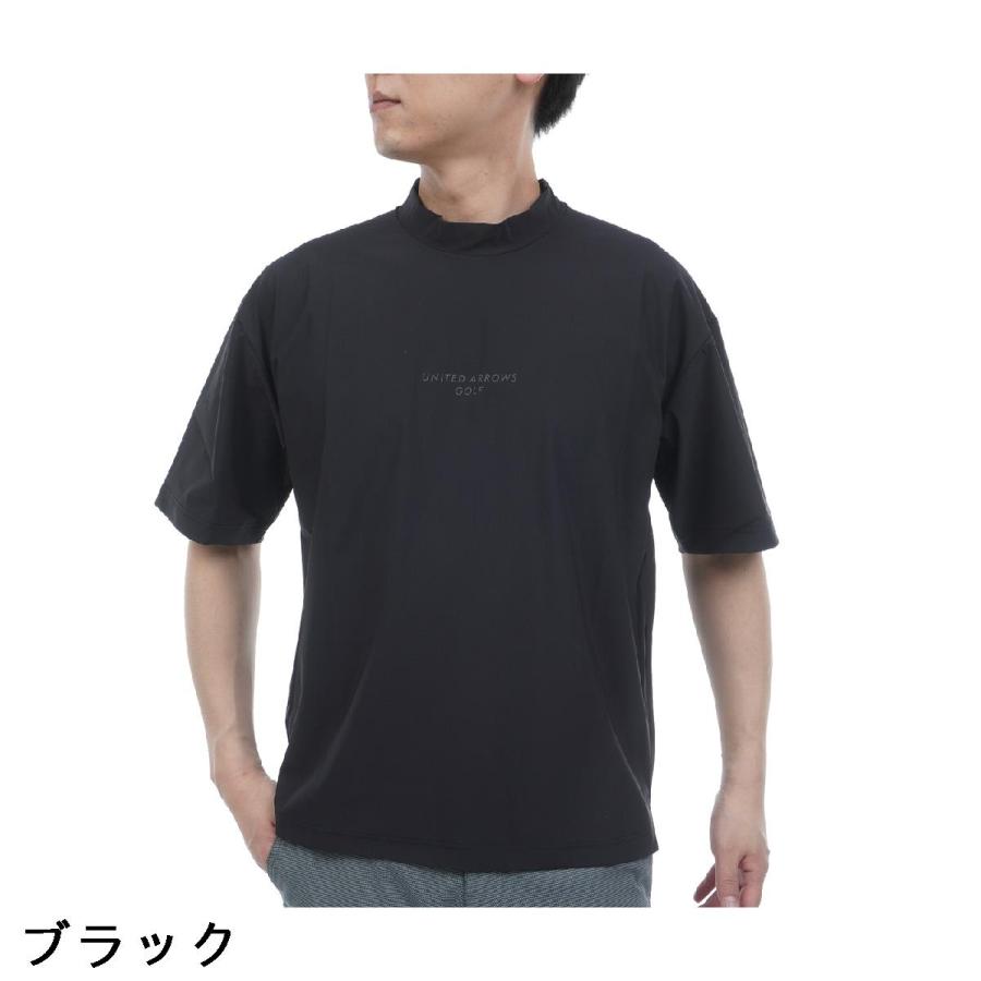 ユナイテッドアローズ　ゴルフ　モックネックメンズシャツ　Sサイズ　ネイビー ユナイテッドアローズ UNITED ARROWS GOLF ストレッチ モックネック