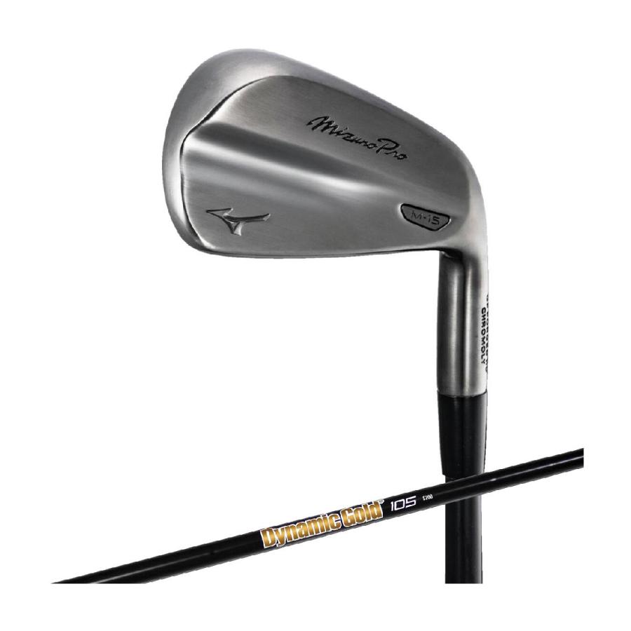 ミズノ Mizuno Pro M-15 アイアン(単品) グレーIP仕上げ ダイナミックゴールド 105 オニキスブラック  シャフト：ダイナミックゴールド 105 オニキスブラックの画像
