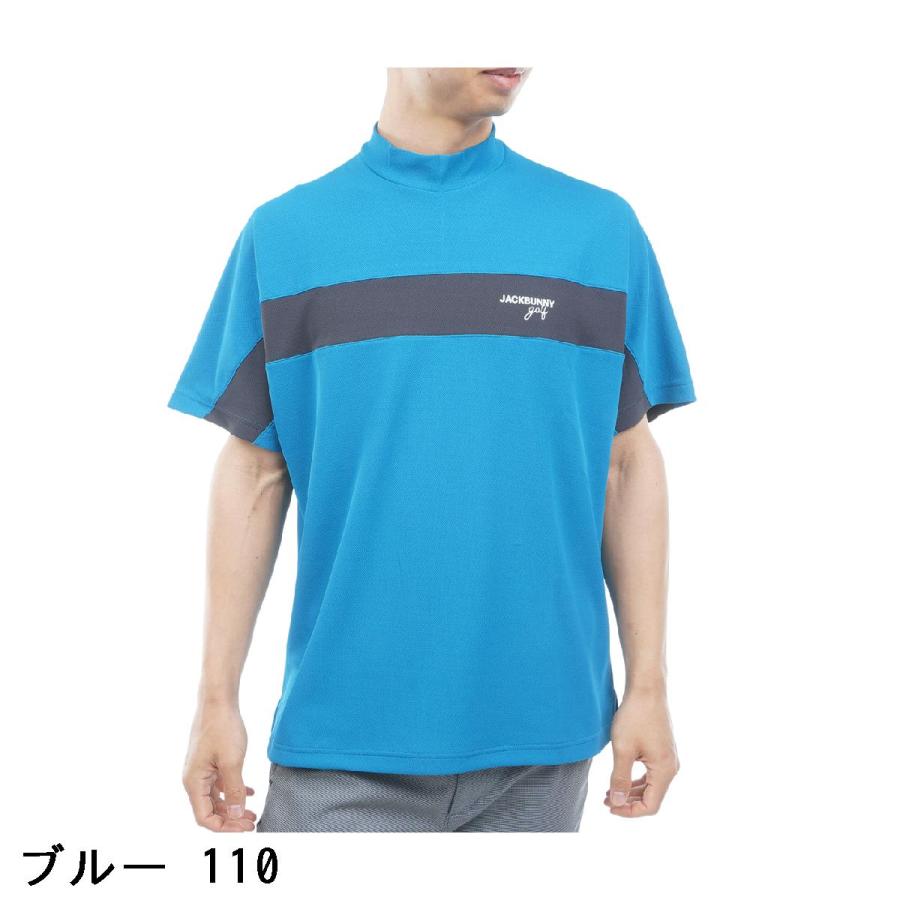 Jack Bunny!!（ジャックバニー） メッシュ 半袖モックネックシャツ