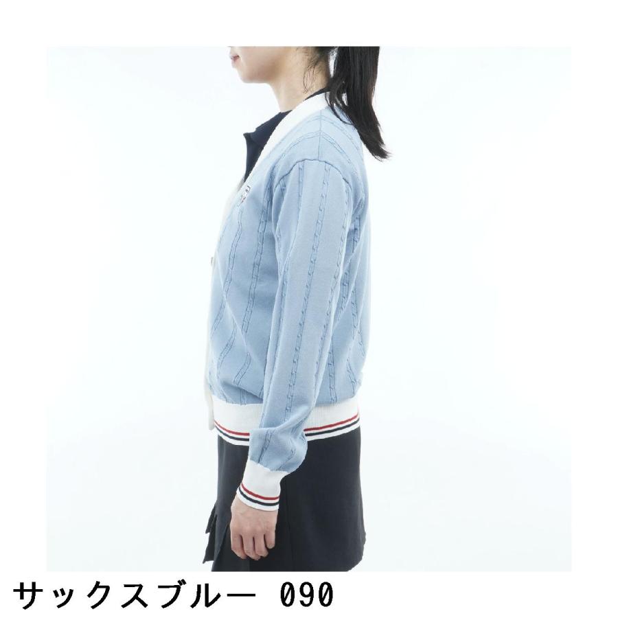 アダバットネイビー ADABAT NAVY ケーブルニットUVカーディガン