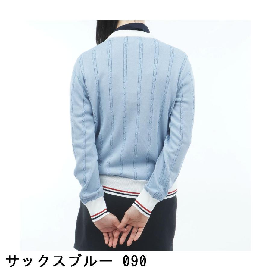 アダバットネイビー ADABAT NAVY ケーブルニットUVカーディガン