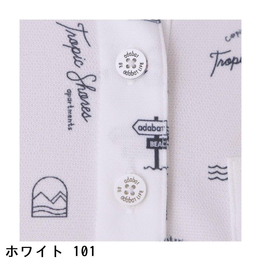アダバットネイビー ADABAT NAVY ロゴサマープリント半袖ポロシャツ レディス_11