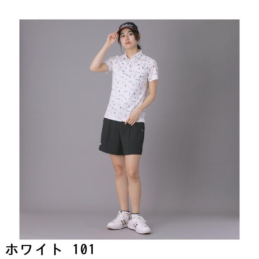 アダバットネイビー ADABAT NAVY ロゴサマープリント半袖ポロシャツ レディス_13