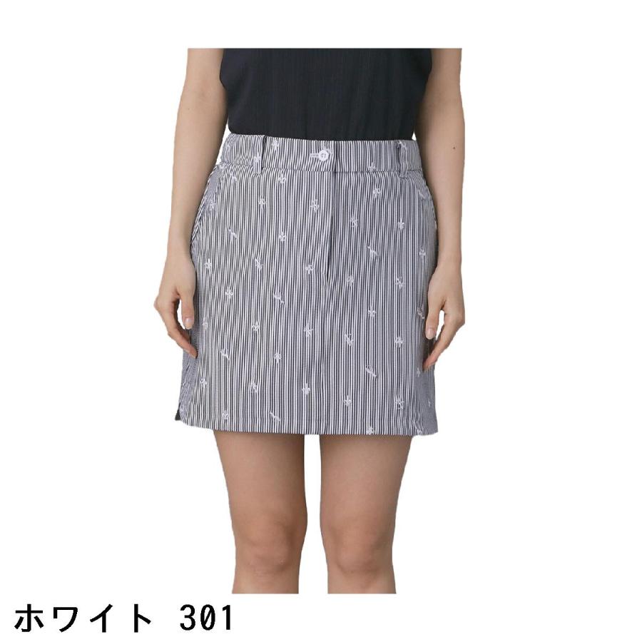 アダバット レディース ゴルフスカート ネイビー アダバットネイビー ADABAT NAVY ストレッチ サッカーエンブロイダリー