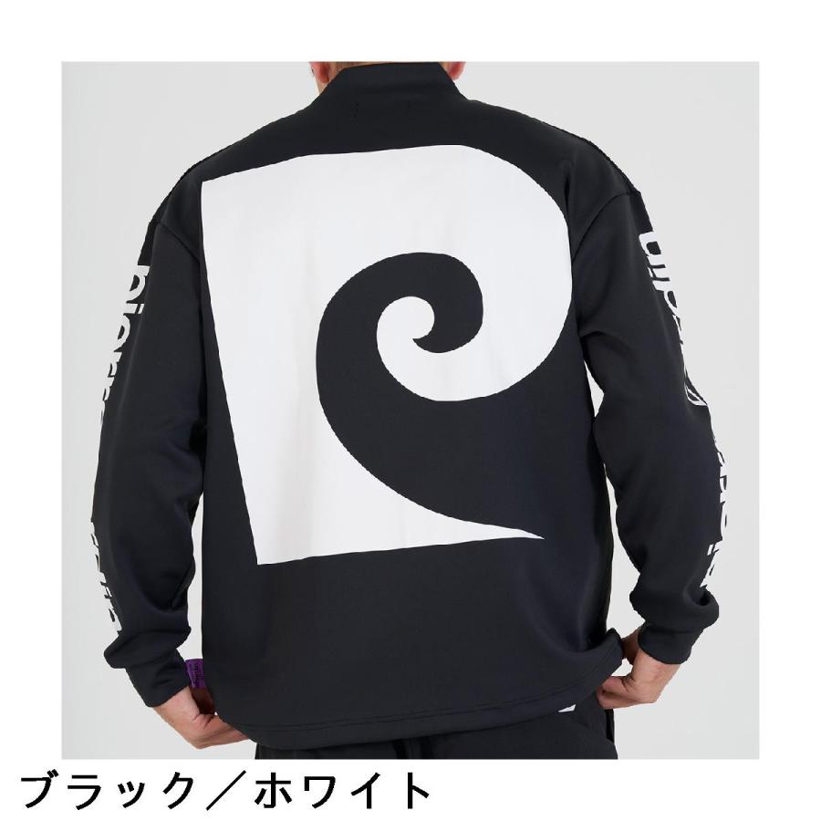 pierre cardin golf モックネック 長袖 XL 黒白 ピエールカルダンゴルフ pierre cardin golf ストレッチ Pロゴ 長袖