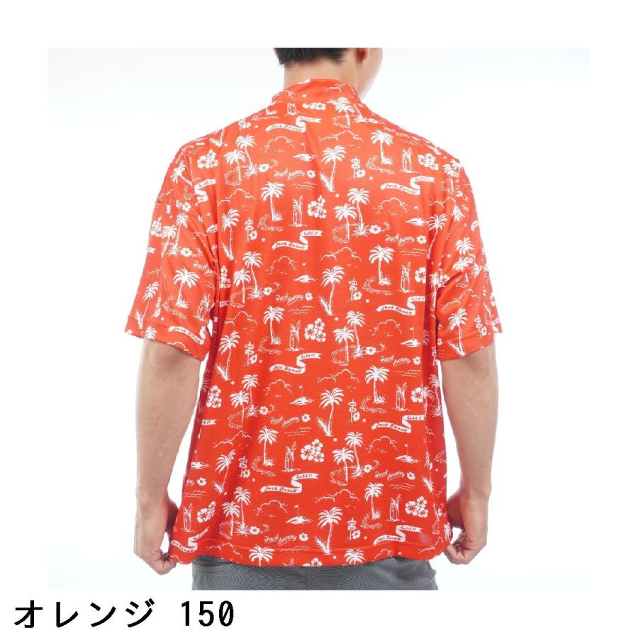 Jack Bunny!!（ジャックバニー） メッシュ アロハ柄プリント モック