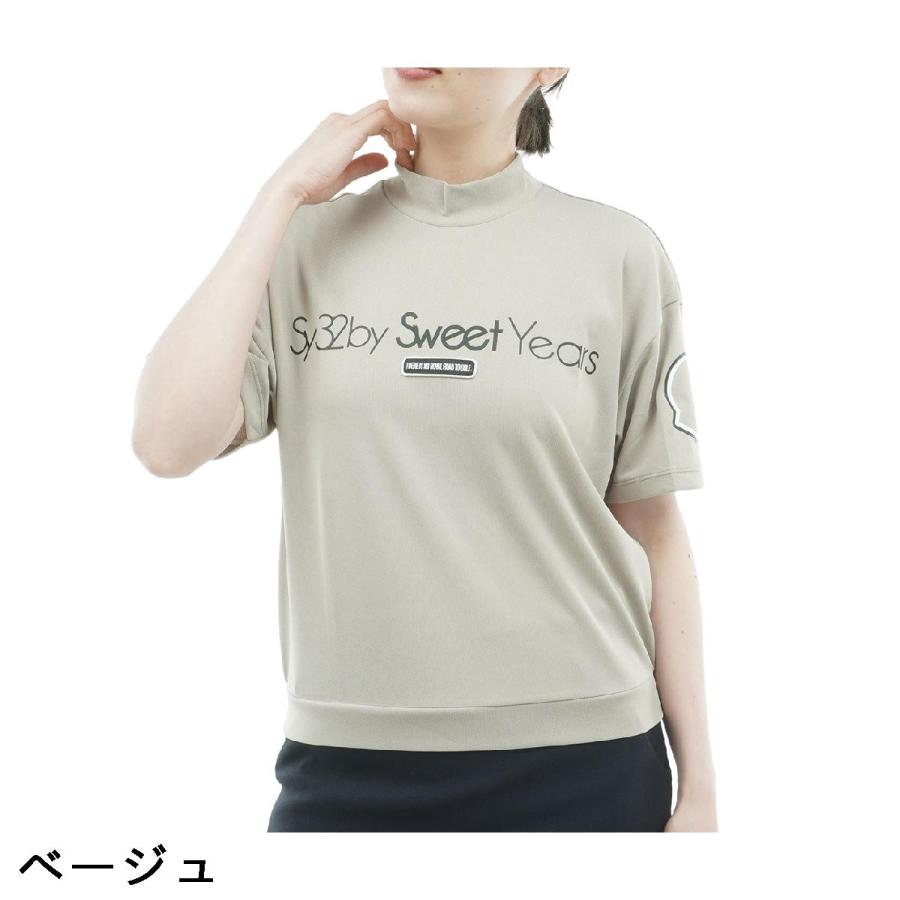 SY32 by SWEET YEARS GOLF 半袖シャツ S.BEIGE エスワイサーティトゥ バイ スウィートイヤーズ SY32 by SWEET YEARS