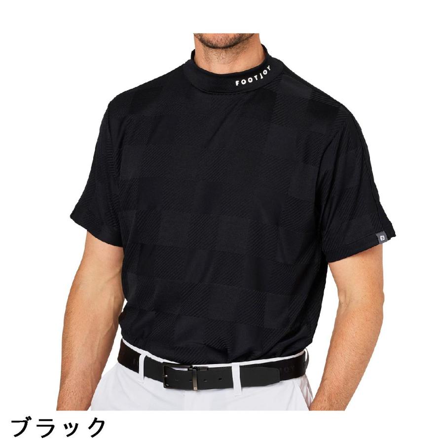 FootJoy（フットジョイ） ストレッチ チェックジャカード 半袖モック