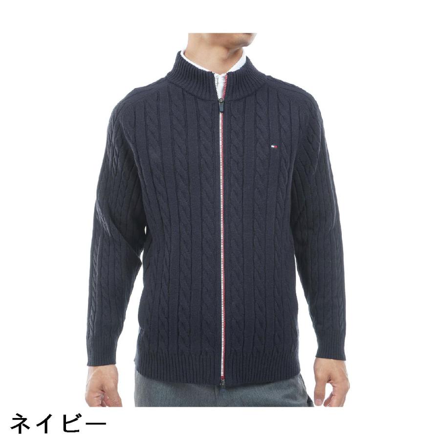 【未使用・タグ付】トミーヒルフィガーゴルフ　ニットジャケット　ブルゾン　総柄　L TOMMY HILFIGER（トミー・ヒルフィガー） トミー ヒルフィガー ゴルフ