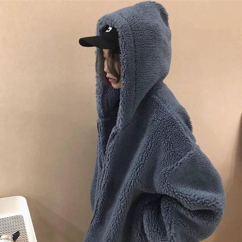 パーカー もこもこ ボアパーカー ダボダボ 秋冬 あったか フードパーカー ゆったり カジュアル At 0213 Gdr 通販 Yahoo ショッピング