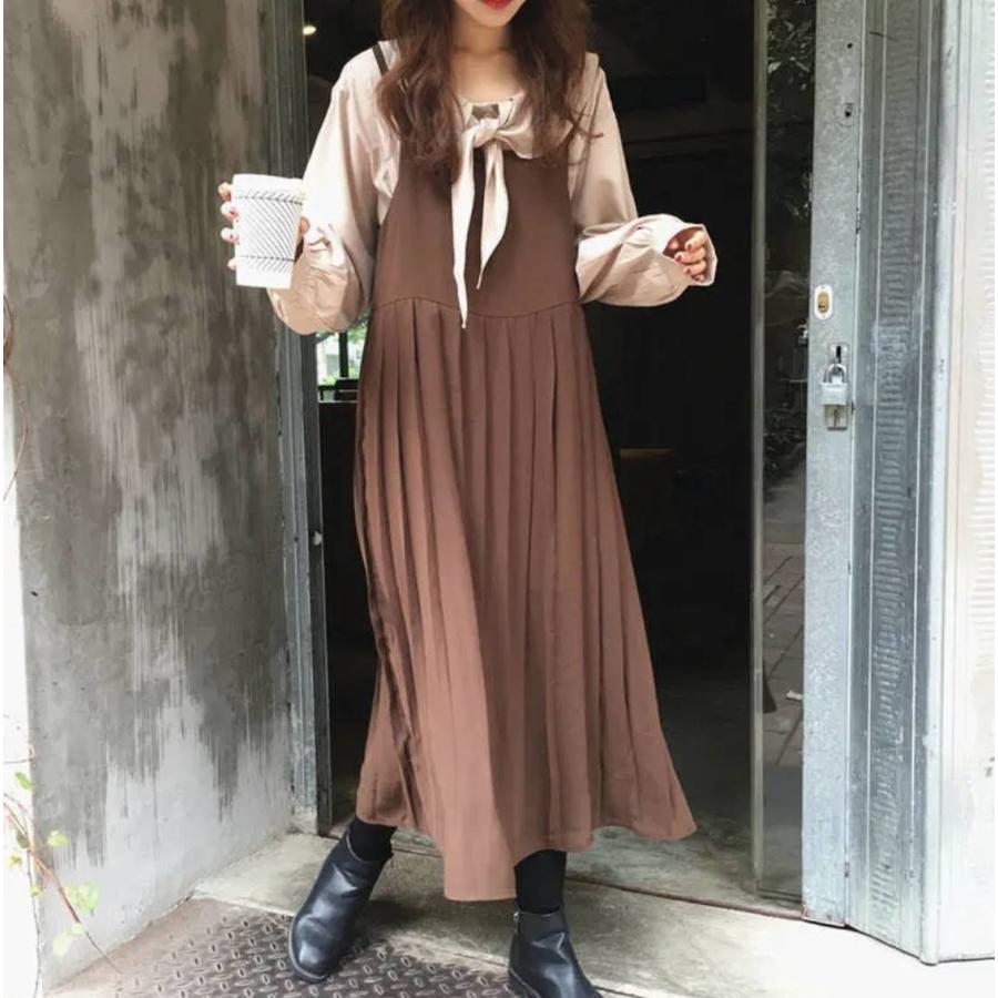 レトロガーリー セットアップ 2点セット ツーピース ブラウス ワンピース ジャンスカ プリーツ 秋 Op 0092 Gdr 通販 Yahoo ショッピング