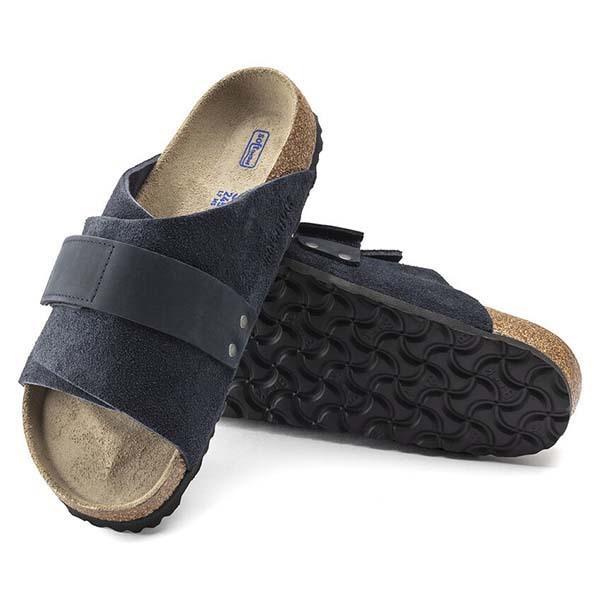 人気カラーの Suede Gc Midnight Birkenstock サンダルキョウトソフトフットベッド メンズレディース ビルケンシュトック Sfb Kyoto 国内正規品 Leather Nubuck Birgc 幅広レギュラー サンダル