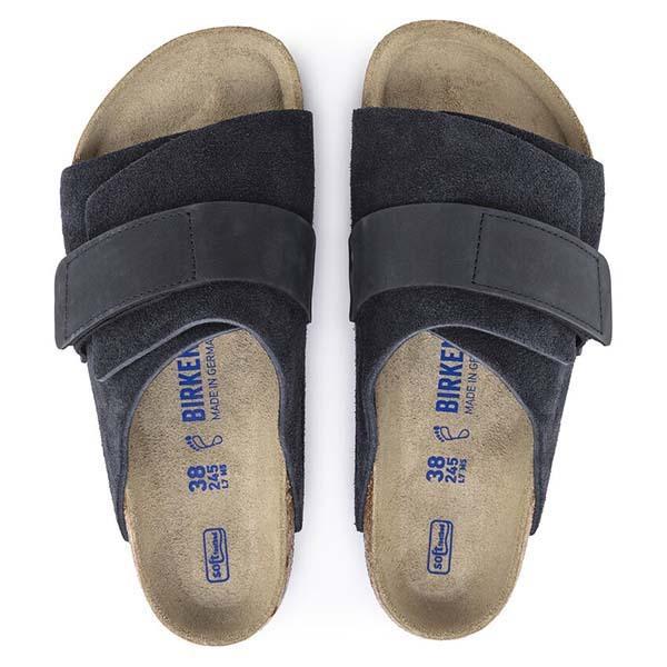 人気カラーの Suede Gc Midnight Birkenstock サンダルキョウトソフトフットベッド メンズレディース ビルケンシュトック Sfb Kyoto 国内正規品 Leather Nubuck Birgc 幅広レギュラー サンダル