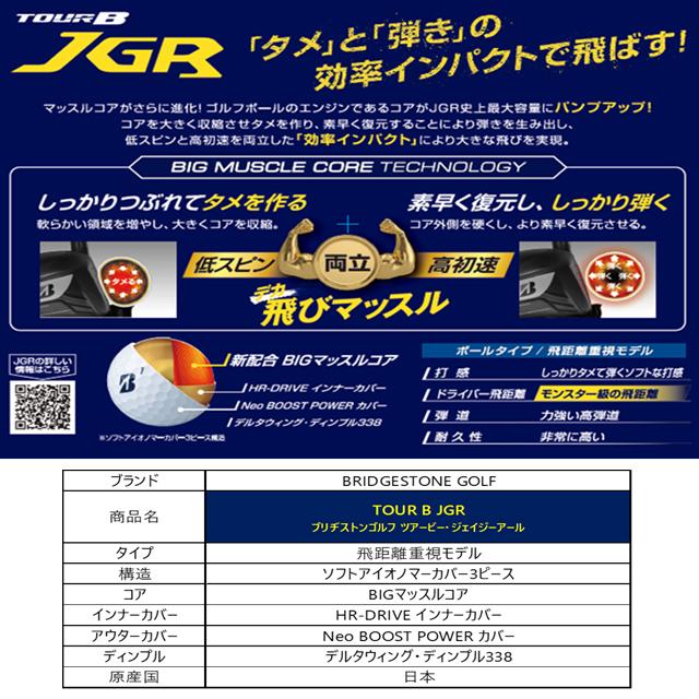 【送料無料】【2023年モデル】BRIDGESTONE GOLF ブリヂストン ゴルフ ボール TOUR B JGR １ダース｜gearmove｜02