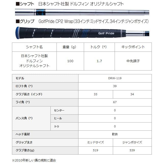 【送料無料】 キャスコ DOLPHIN WEDGE ドルフィン ランニング ウェッジ DOLPHIN RUNNING WEDGE DRW-119の画像