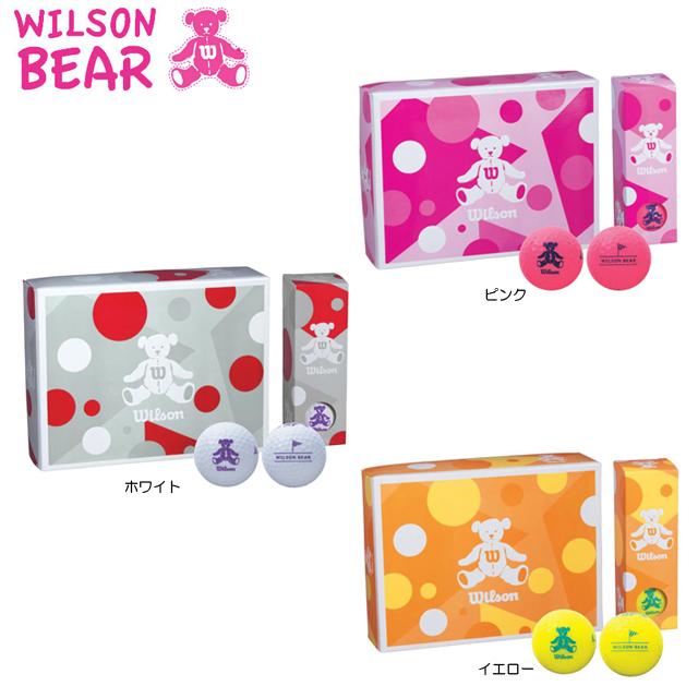 【送料無料】WILSON BEAR4 ウィルソン ベア4 レディス ゴルフボール 箱入り 1ダース （12球）｜gearmove
