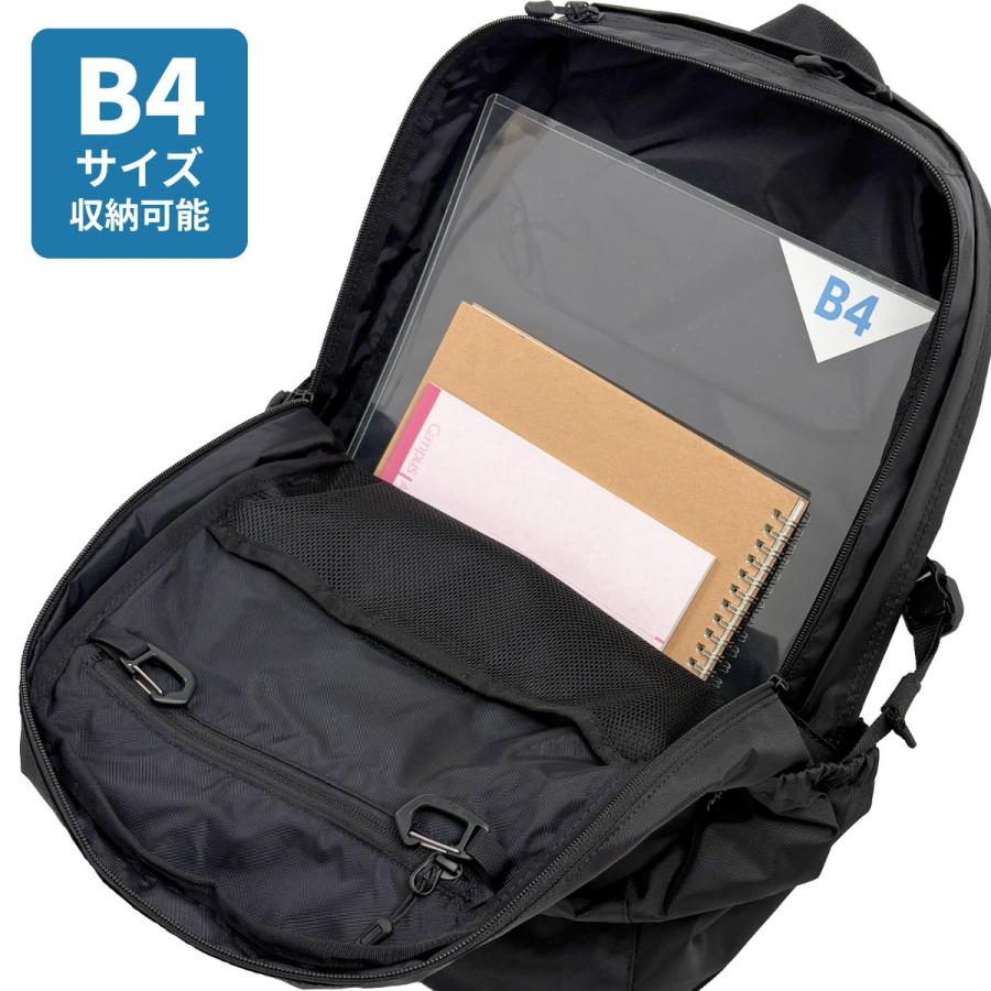 NANGA ナンガ B2502-3N300Z エコパック UR バックパック リュック ディパック B4 A4 PC 新学期 学生 高校 大学 スクール 通学 通勤 大容量 軽量 軽い 黒 クロの画像