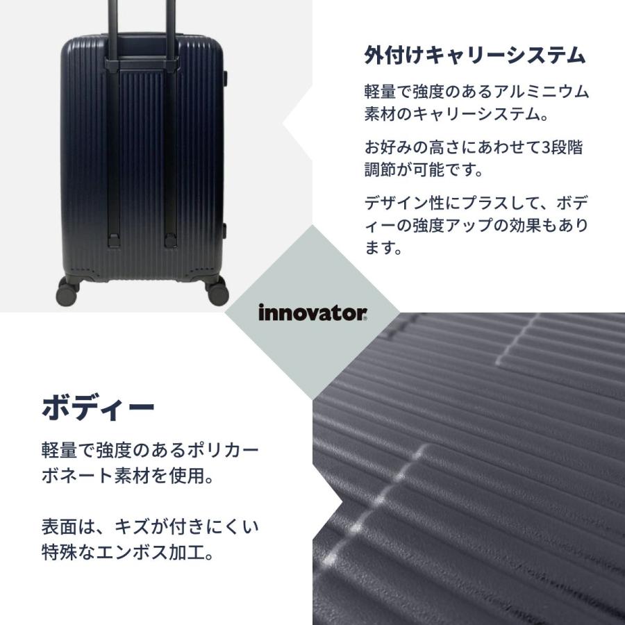 innovator（イノベーター） 正規取扱店 2年保証 スーツケース 62L M