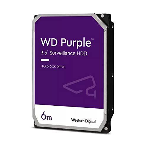 Western Digital 6TB WD パープル 監視 内蔵ハードドライブ HDD - SATA 6 Gb/s、256 MBキャッシュ、3