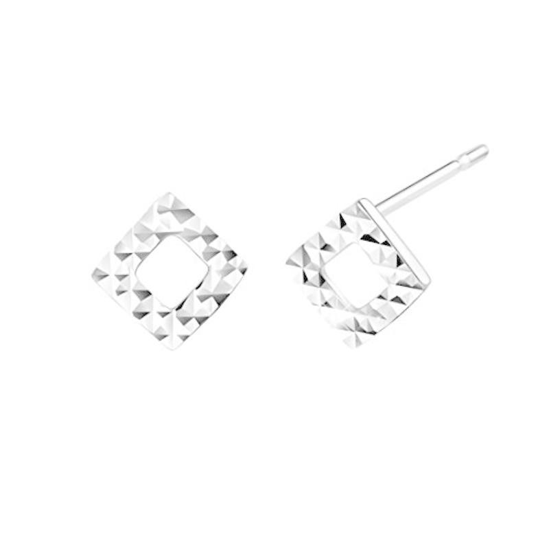 FANCIME プラチナ Pt950 ピアス レディース メンズ 正方形 ひし形 ダイヤモンド カット ラッピング済み 男女兼用 ギフトラッ(13906円)