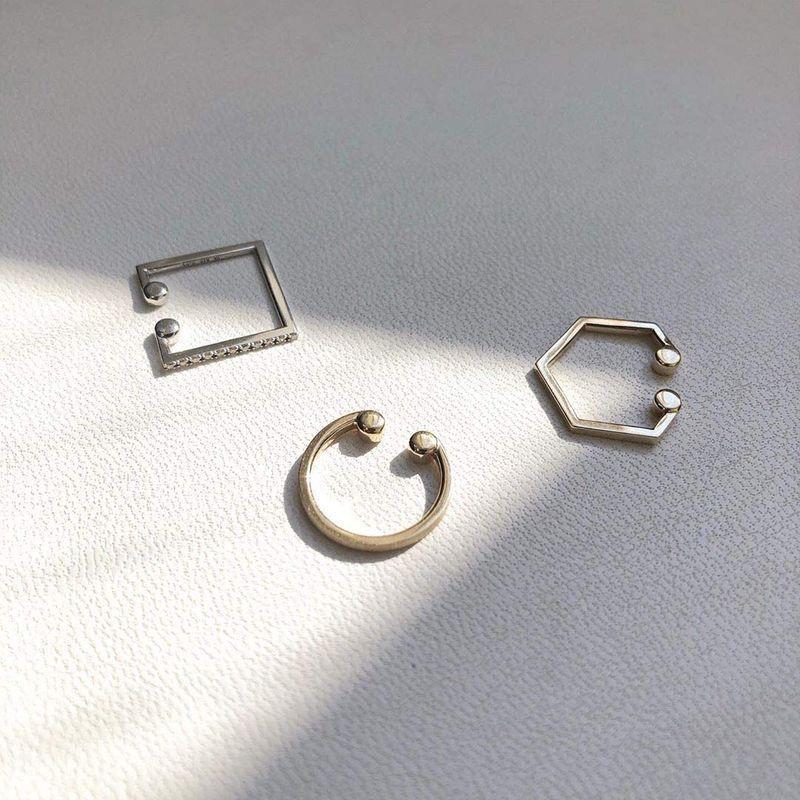 エル・エー・エイチ L.A.H. ヴァンドーム青山 K10PG FORM ヘキサゴン イヤーカフ イヤカフ (片耳用) HJAE0013H エー エイチ ヴァンドーム青山 K10PG FORM ヘキサゴン イヤーカフ イヤカフ 片耳用 HJAE0013H