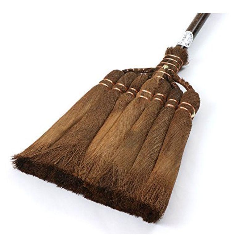 山本勝之助商店 カネイチ 棕櫚7玉長柄ほうき （皮巻き） 伝統工芸品